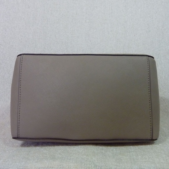 NEW Tory Burch Robinson French Gray Saffiano Leather Mini Square Tote/Crossbody - Picture 7 of 12